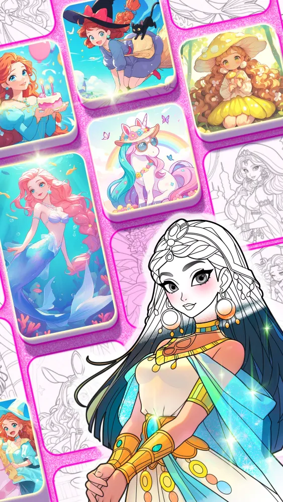 Princess Game Fantasy Coloring Screenshots