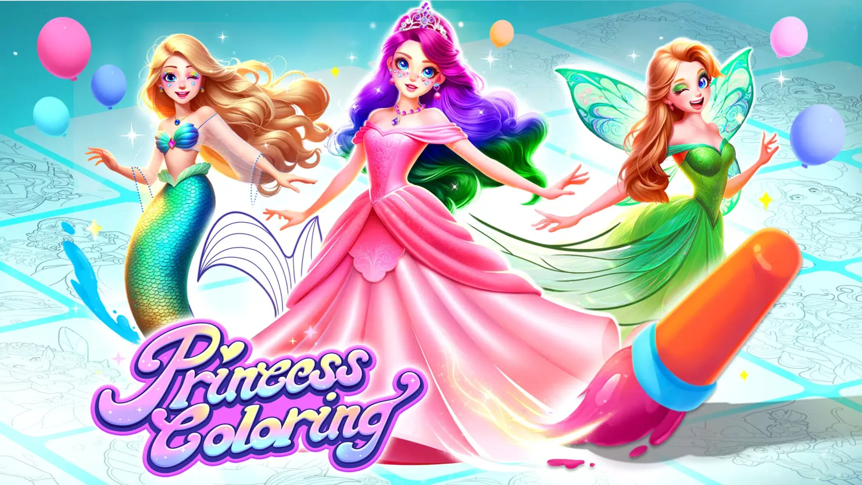 Princess Game Fantasy Coloring Screenshots