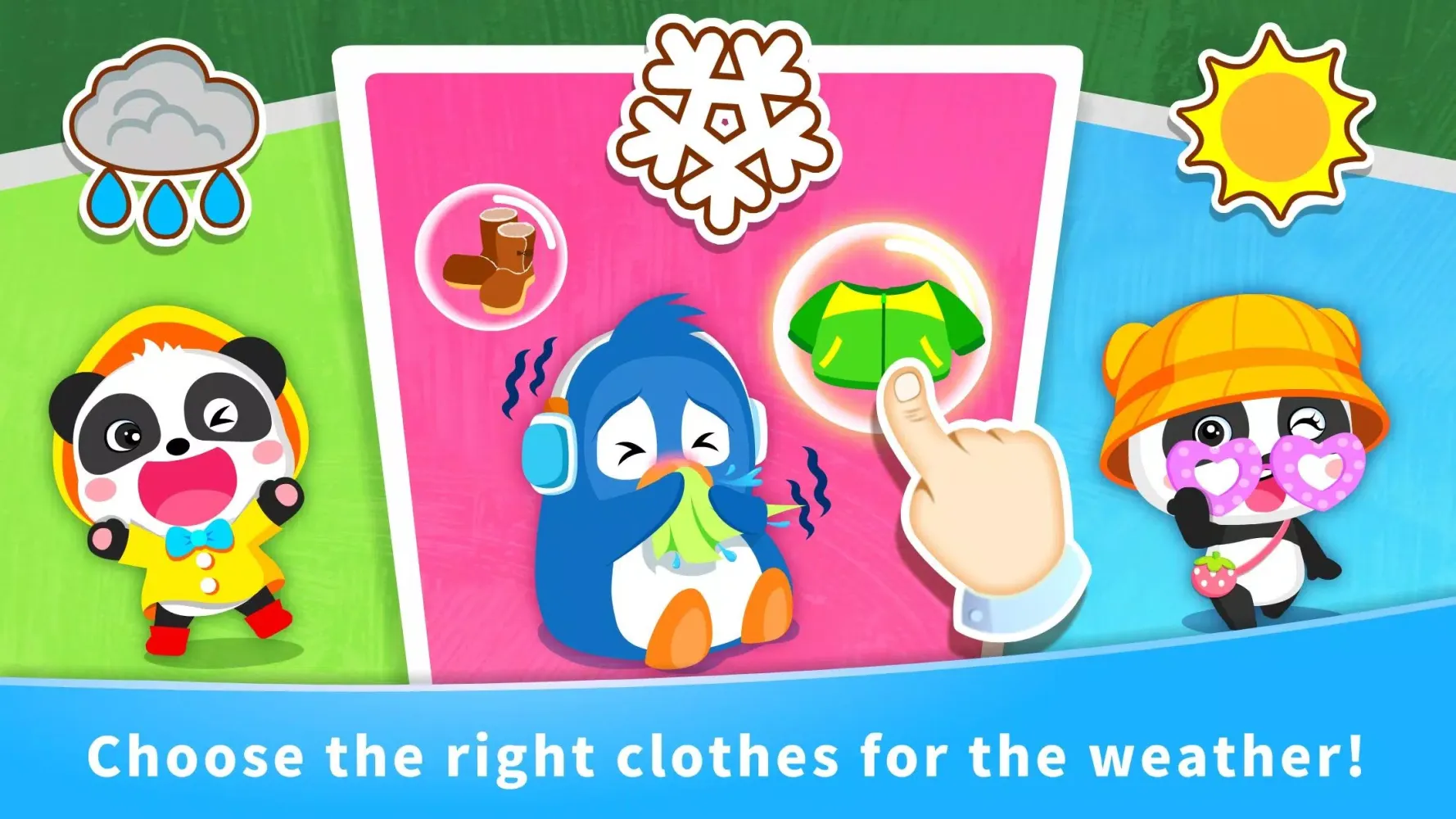 Capturas de tela do Baby Panda's Learning Weather