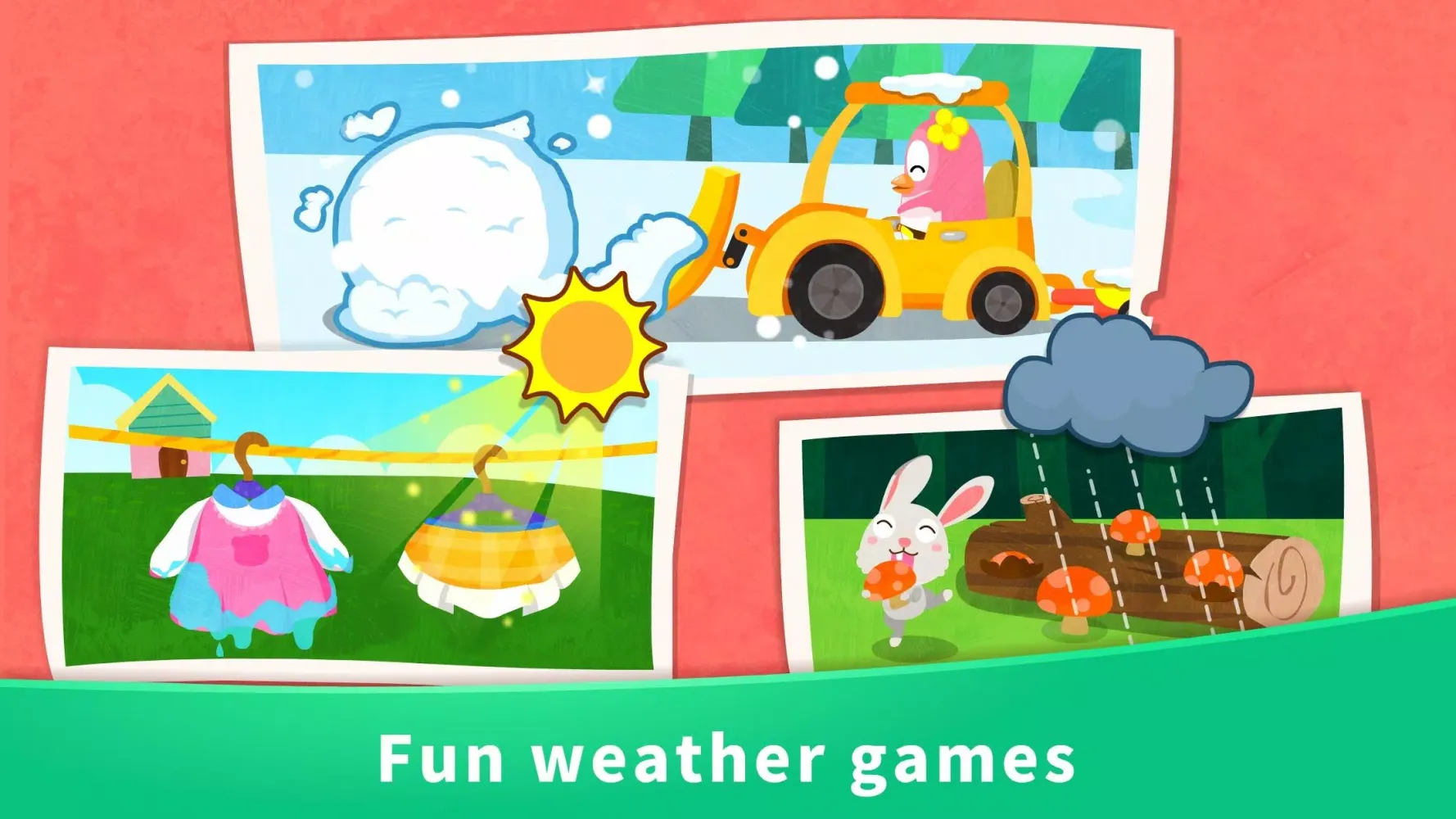 Capturas de tela do Baby Panda's Learning Weather