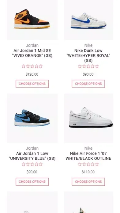 Sneaker Hub Online Screenshots