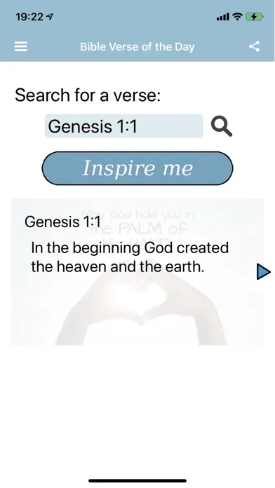 Ảnh chụp màn hình của Bible Verse of the Day +