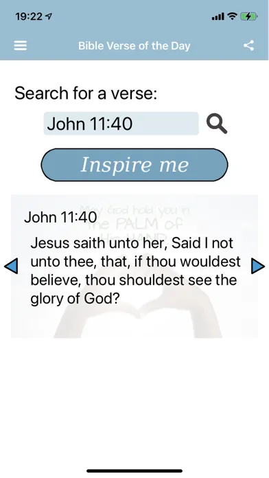 Ảnh chụp màn hình của Bible Verse of the Day +