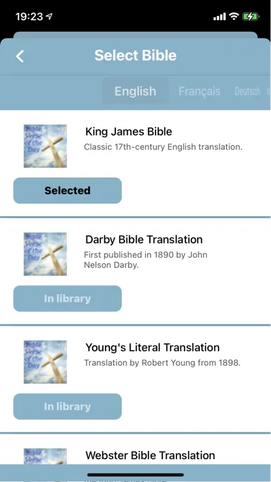 Ảnh chụp màn hình của Bible Verse of the Day +