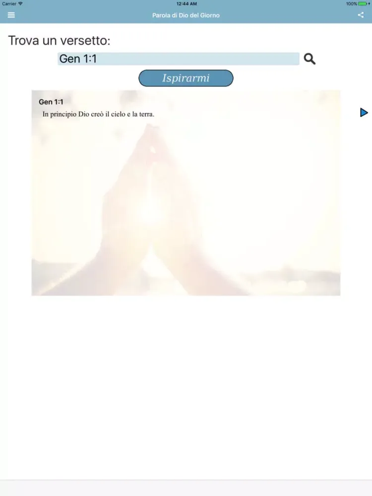 تصاویر Parola di Dio del Giorno Sacra Bibbia Italiana iPad 