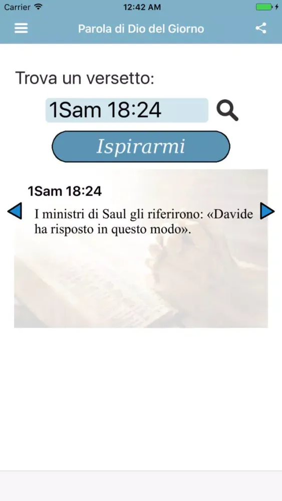 تصاویر Parola di Dio del Giorno Sacra Bibbia Italiana