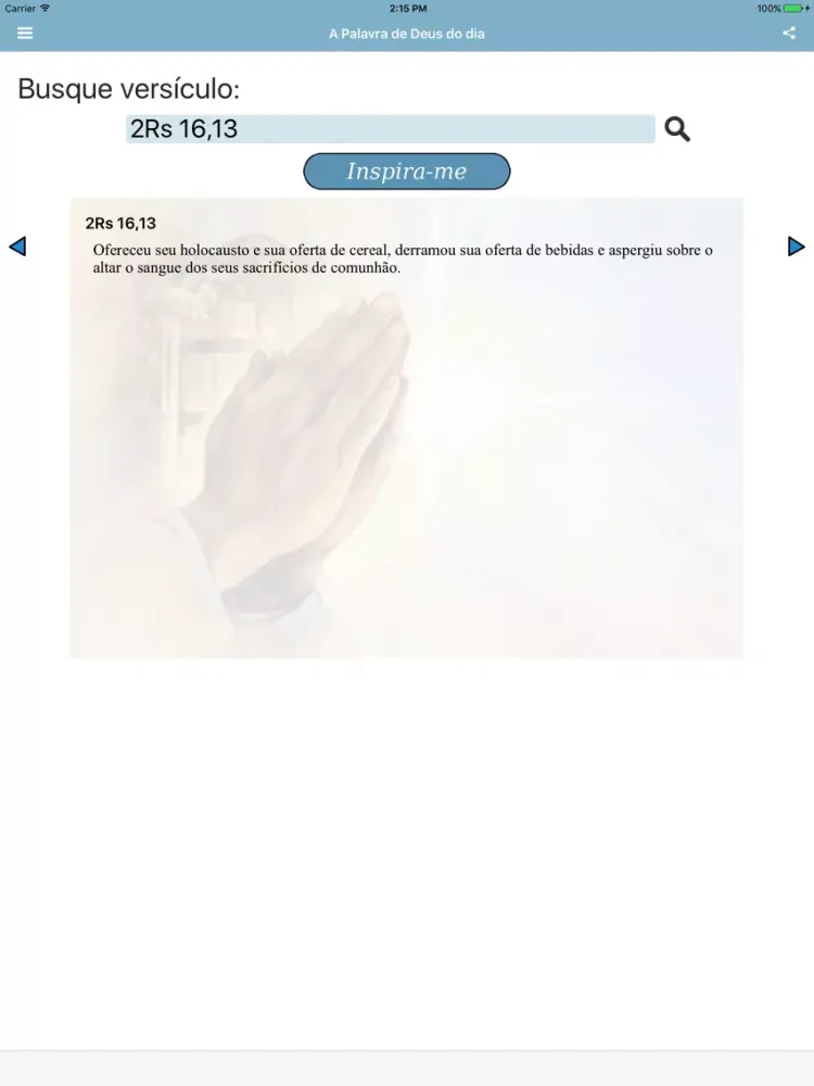Capturas de tela do A Palavra de Deus do dia Nova Versão Internacional iPad 