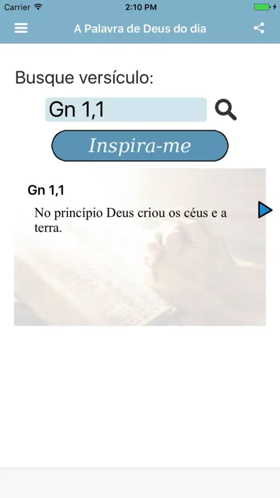 Capturas de tela do A Palavra de Deus do dia Nova Versão Internacional