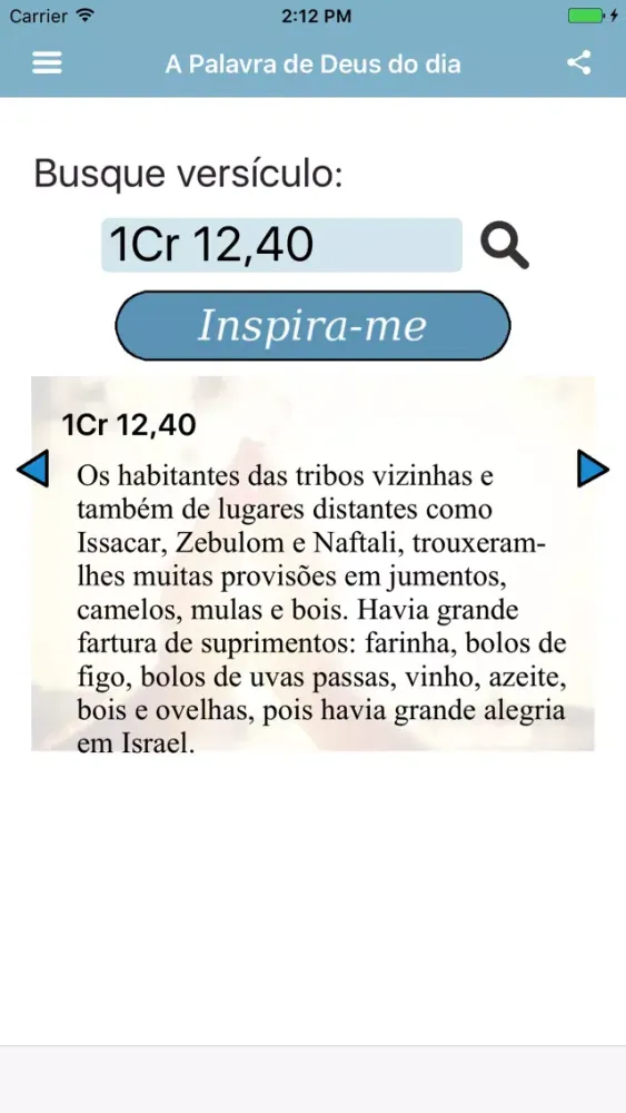 Capturas de tela do A Palavra de Deus do dia Nova Versão Internacional