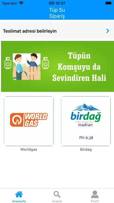 Captures d'écran de Tüp Su Sipariş