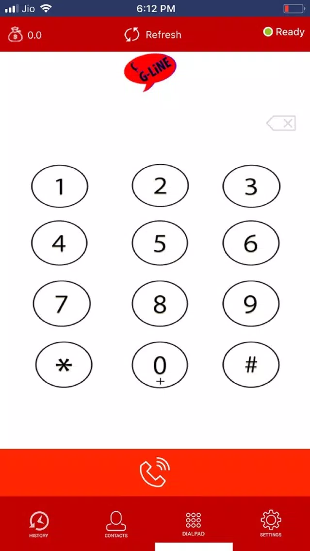 Tangkapan layar Gline Dialer