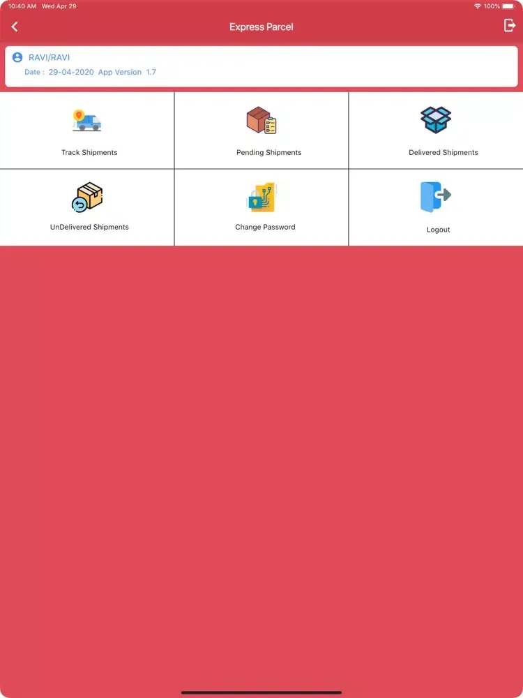 Express Parcel iPad  Screenshots