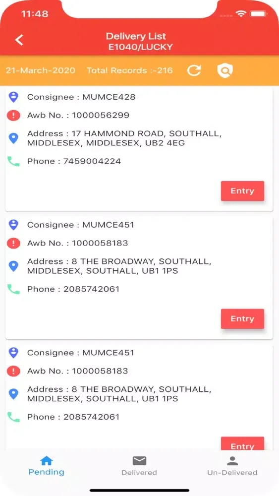 Express Parcel Screenshots