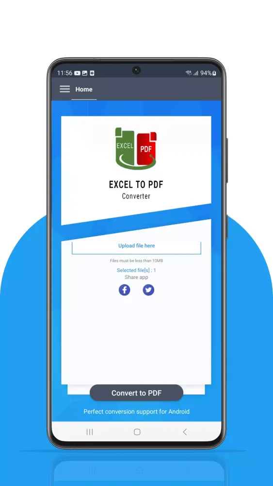 Captures d'écran de Excel to PDF Converter : xlsx
