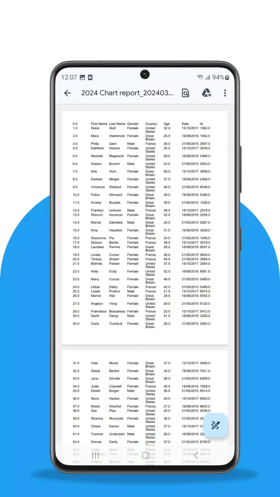 Captures d'écran de Excel to PDF Converter : xlsx