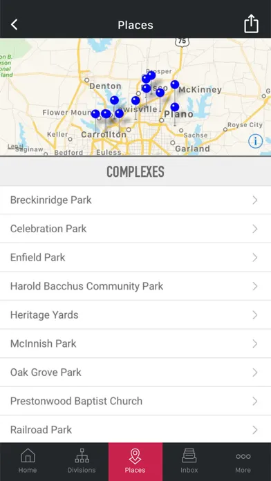 SportsEngine Tourney Screenshots