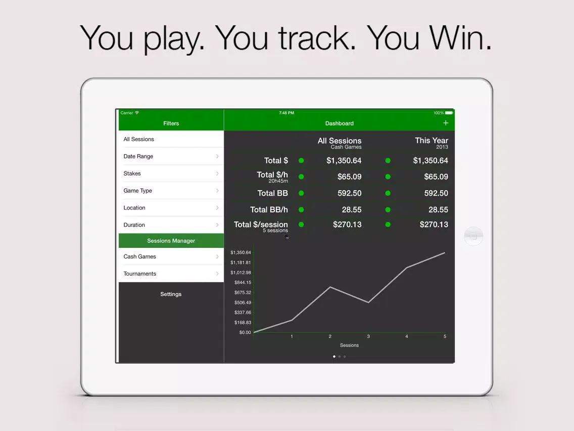 Capturas de tela do Poker Grinder Pro iPad 