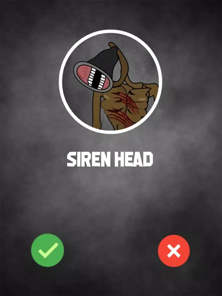 Tangkapan layar Siren Head jumpscare iPad 