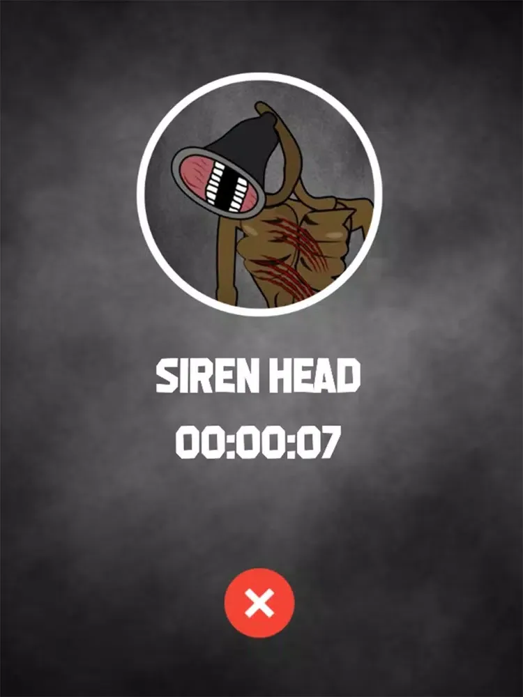 Tangkapan layar Siren Head jumpscare iPad 
