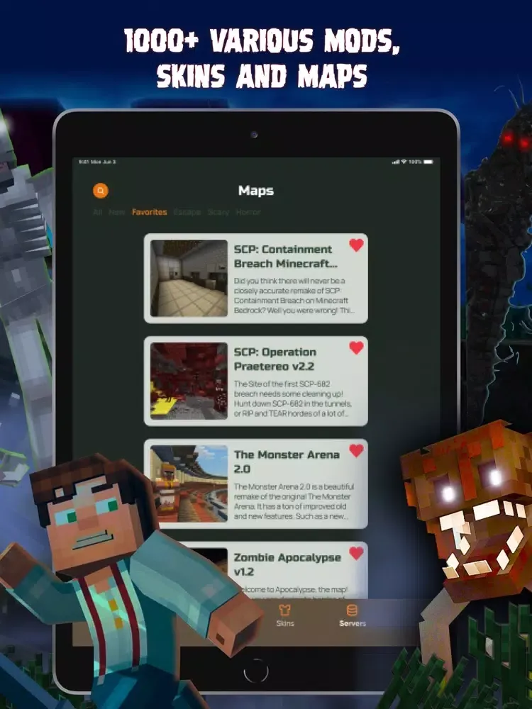 Horror Mods Maps for Minecraft iPad  Screenshots