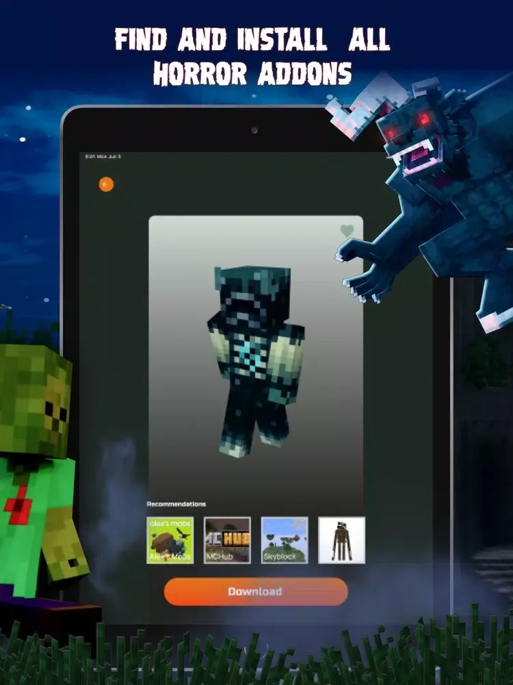 Horror Mods Maps for Minecraft iPad  Screenshots