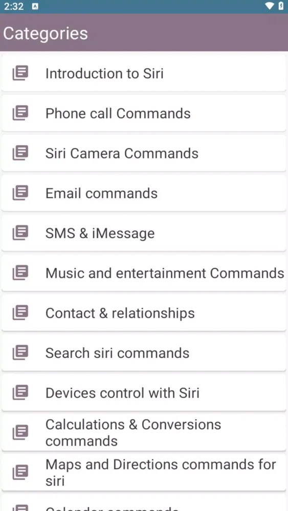 Capturas de pantalla de Commands Assistant Guide