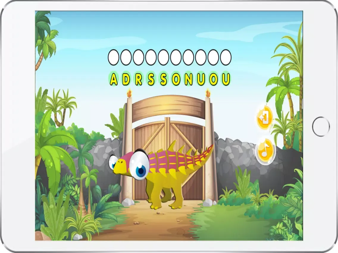 Baby Learning ABC Dinosaur Vocabulary Flash Cards iPad  Screenshots