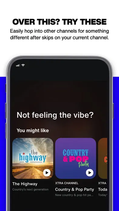 Tangkapan layar SiriusXM: Music, Sports & News