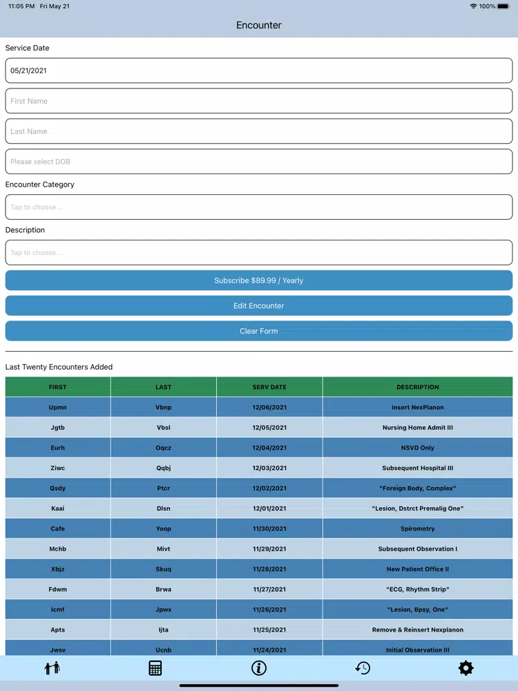 صور myPatient Encounter Tracker-FM iPad 