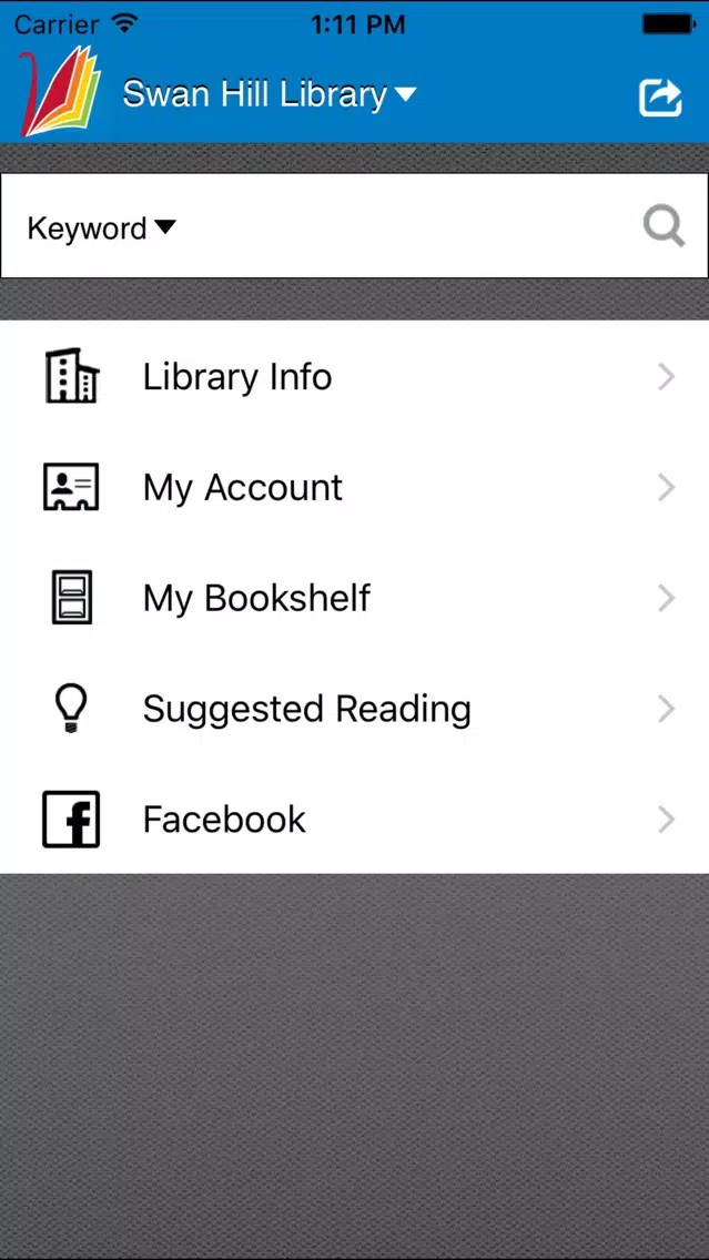 Capturas de tela do SHR Library