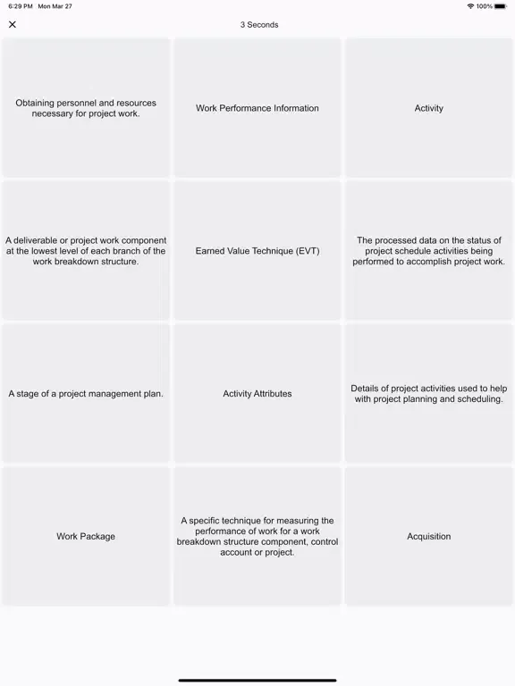 ภาพหน้าจอของ CAPMprep - CAPM Study Tool iPad 