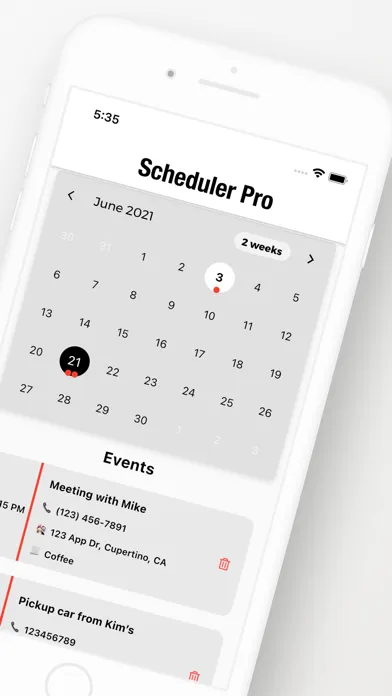 Tangkapan layar Work SchedulerPro