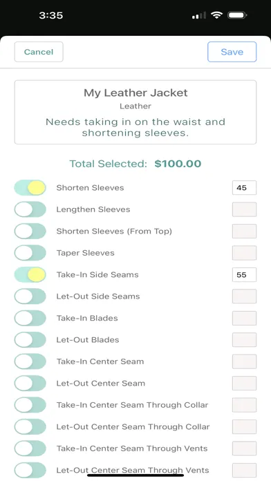Zrzuty ekranu Alteration Finder Tailor