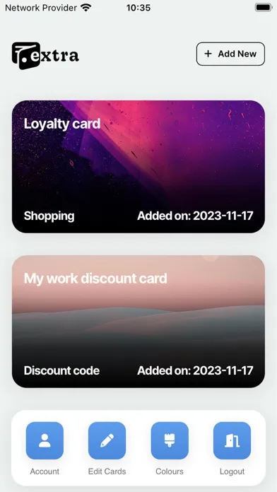 Capturas de pantalla de Wallet Extra