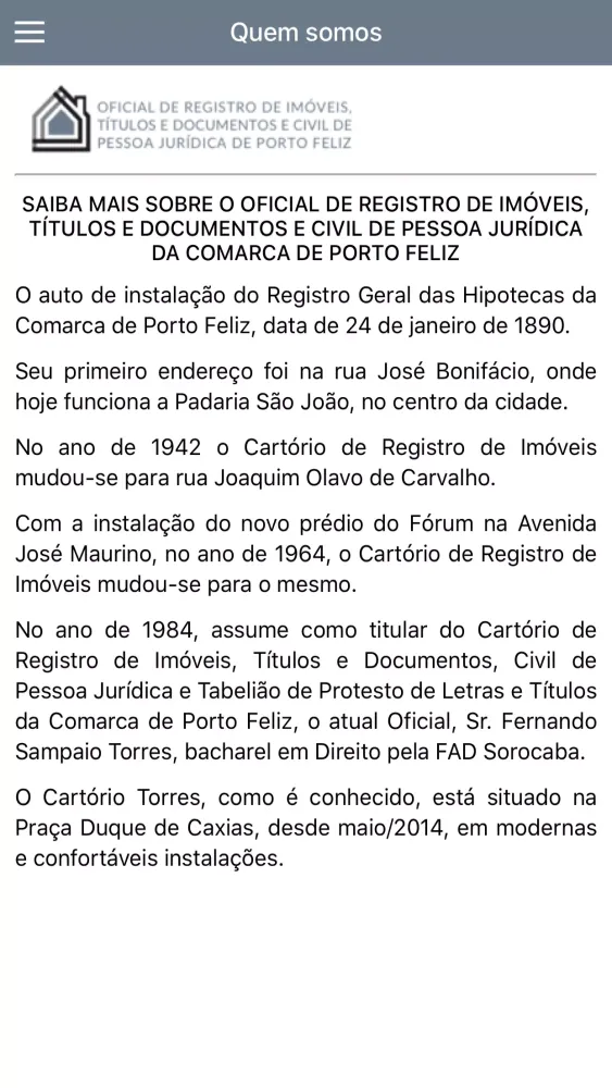 Cartório de Porto Feliz Screenshots