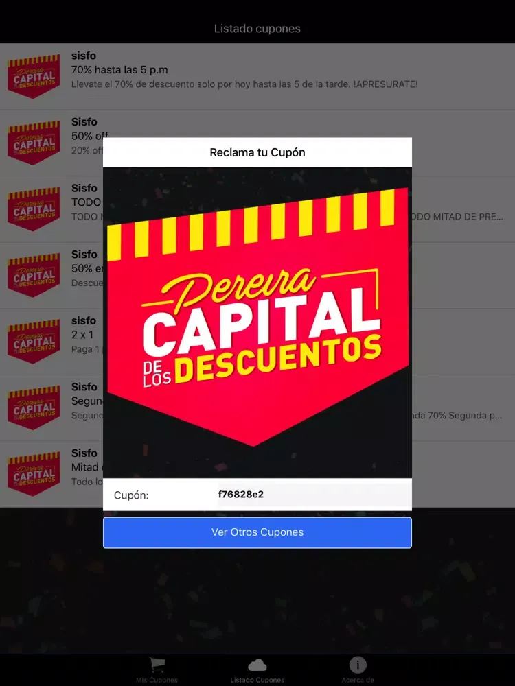 Descuentos Pereira iPad 应用截图