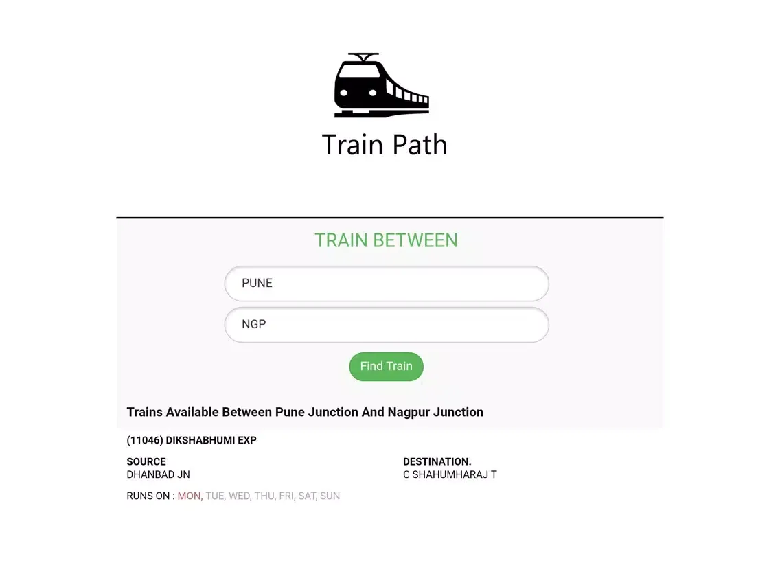 صور Indian Railways Train Schedule iPad 