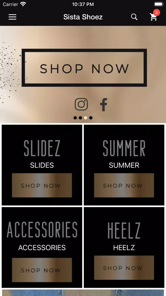 Tangkapan layar Sista Shoez