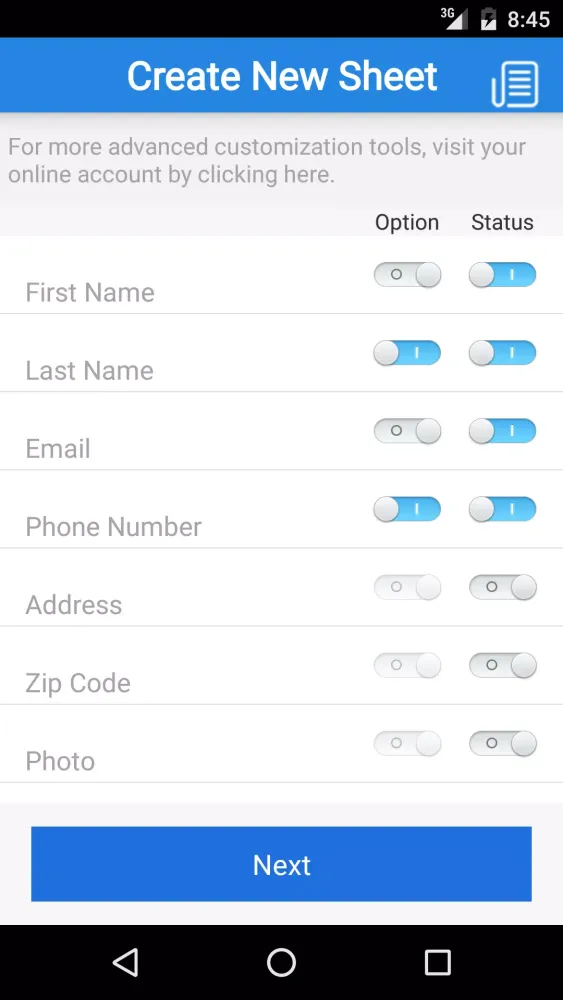 Sign In Forms Screenshots