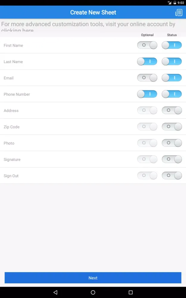 Sign In Forms Screenshots