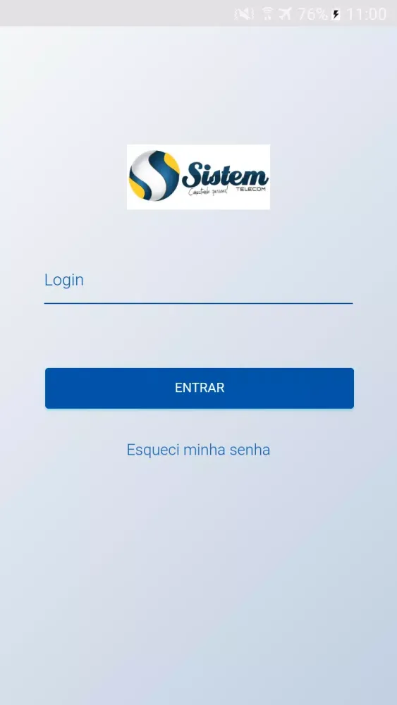 Capturas de tela do Sistem Telecom