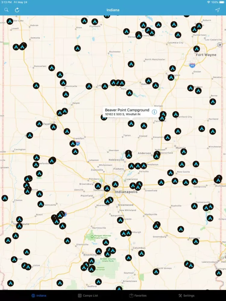 Indiana – Campgrounds RV Parks iPad  سکرین شاٹس