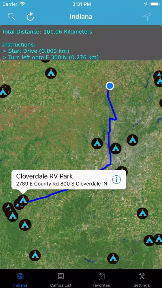 Indiana – Campgrounds RV Parks سکرین شاٹس