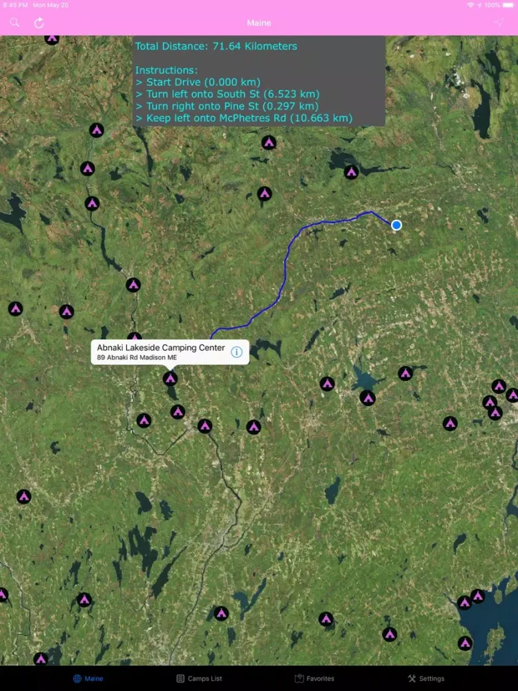 Maine – Campgrounds & RV Parks iPad 應用截圖
