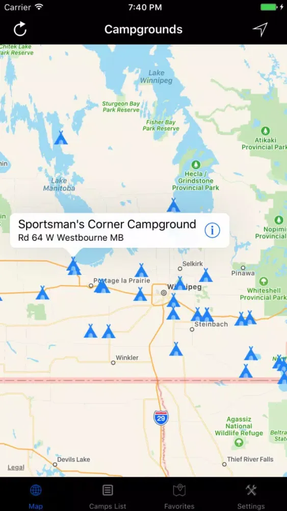 Manitoba – Campgrounds & RV Parks Screenshots