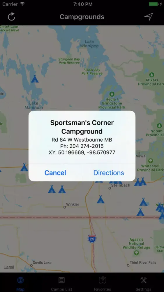 Manitoba – Campgrounds & RV Parks Screenshots