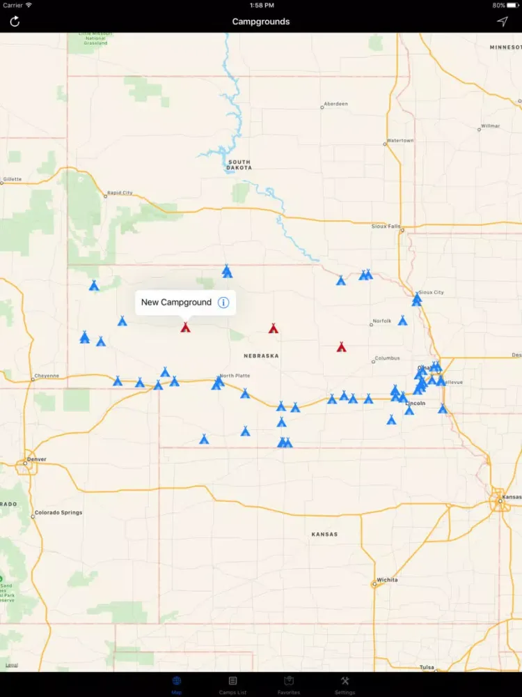 Nebraska – Campgrounds & RV Parks iPad  スクリーンショット