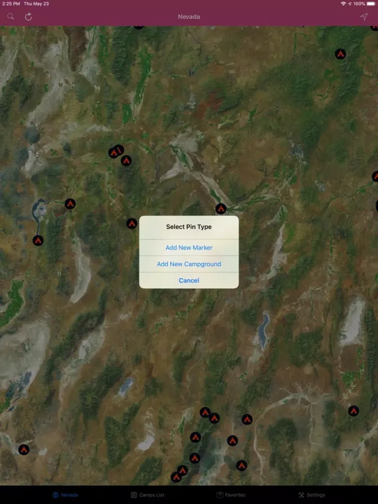 ภาพหน้าจอของ Nevada – Campgrounds, RV Parks iPad 