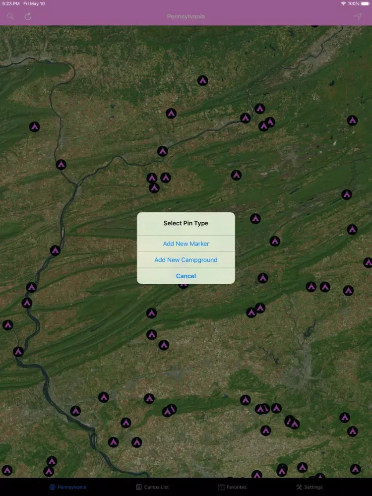 Ảnh chụp màn hình của Pennsylvania – Campgrounds RVs iPad 