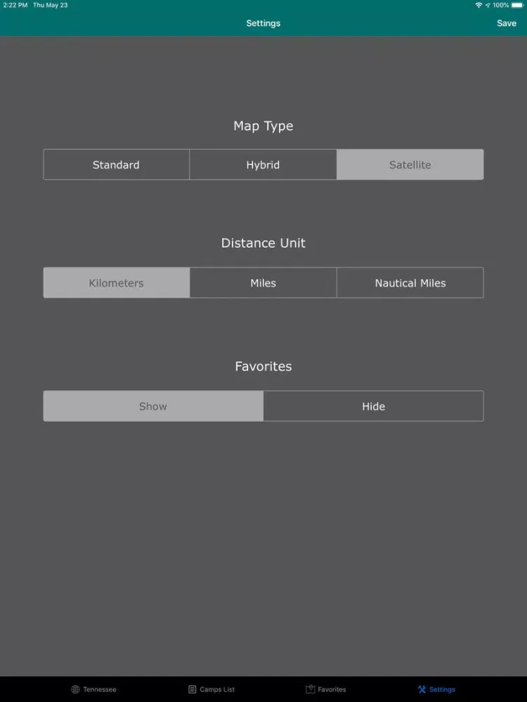 Скриншоты Tennessee – Camping & RV Parks iPad 